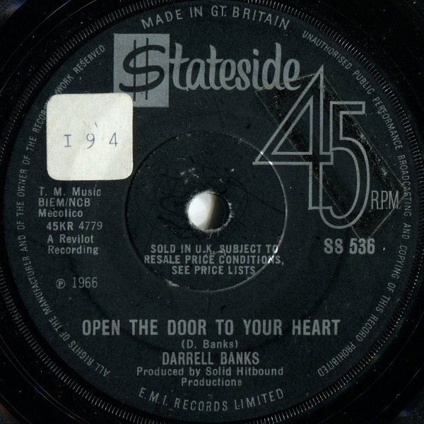 Darrell Banks Open The Door To Your Heart 1966 Sounds Of The