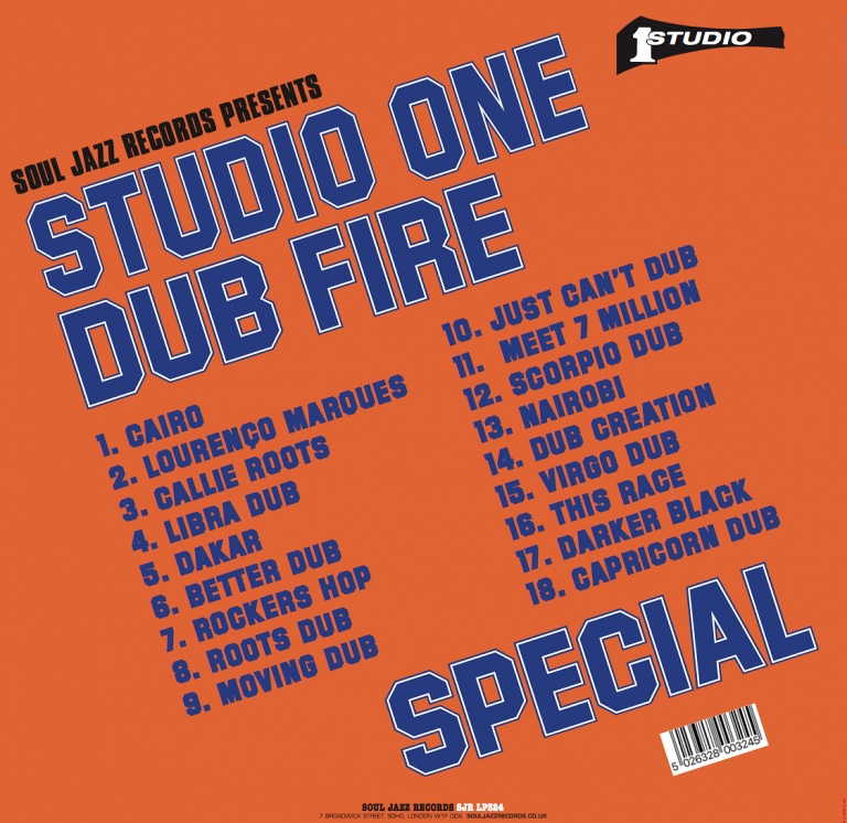 Studio One Dub Fire Special Soul Jazz Records